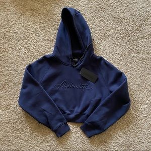 Alphalete Cropped Navy Hoodie